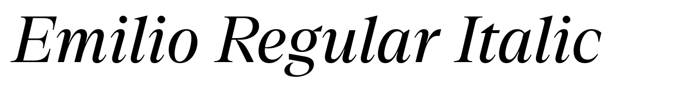 Emilio Regular Italic